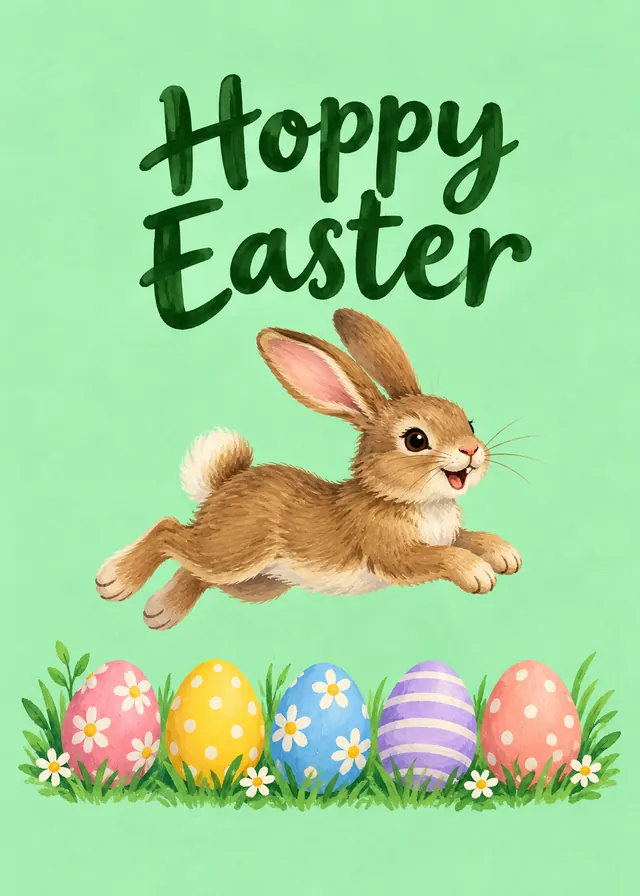 Hoppy Easter card