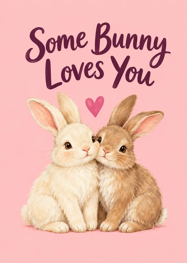 Some Bunny Loves You card