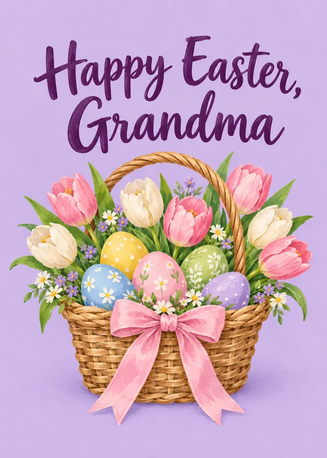 Happy Easter, Grandma card