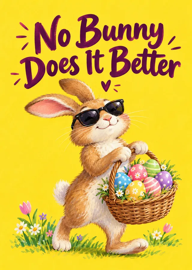 No Bunny Does It Better card