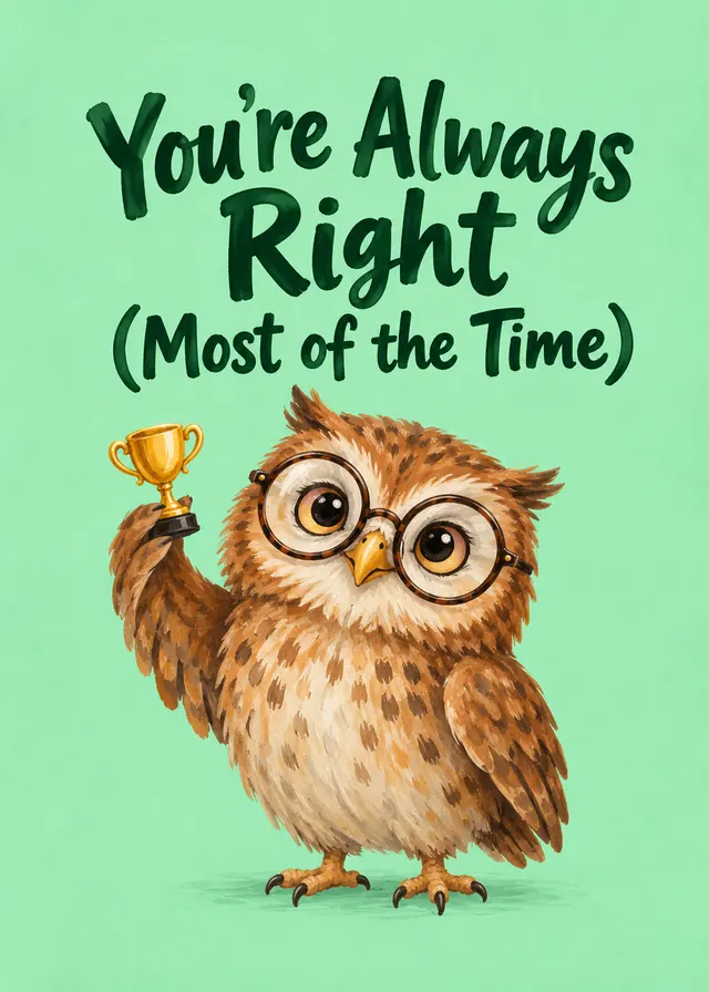 You're Always Right (Most of the Time) card