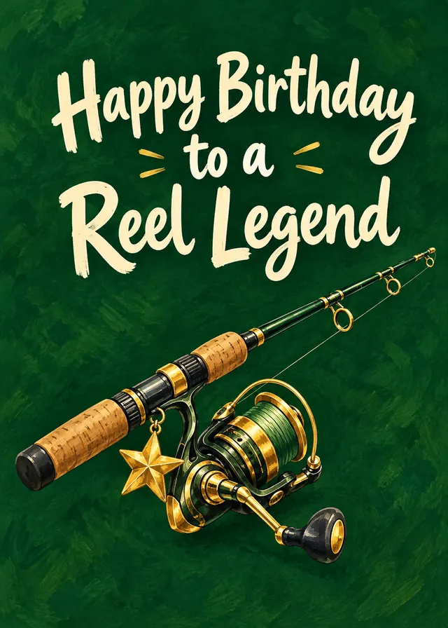 Happy Birthday to a Reel Legend card