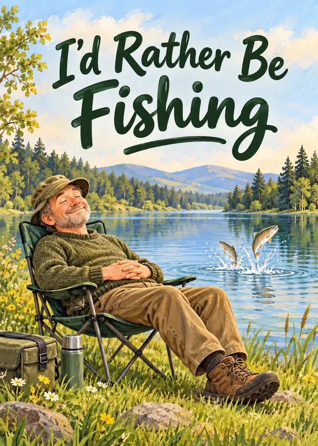I'd Rather Be Fishing card