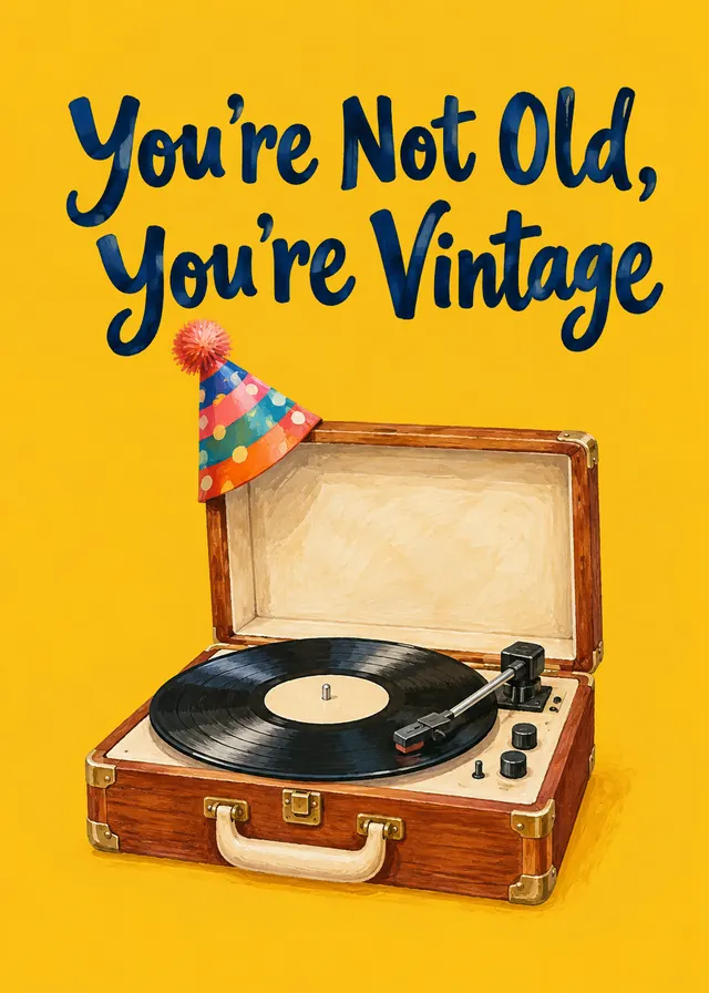 You're Not Old, You're Vintage card