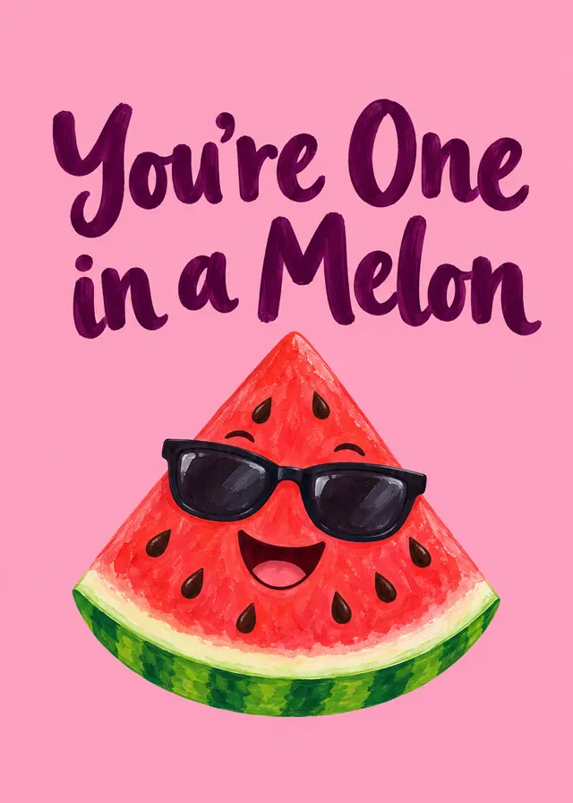 You're One in a Melon card