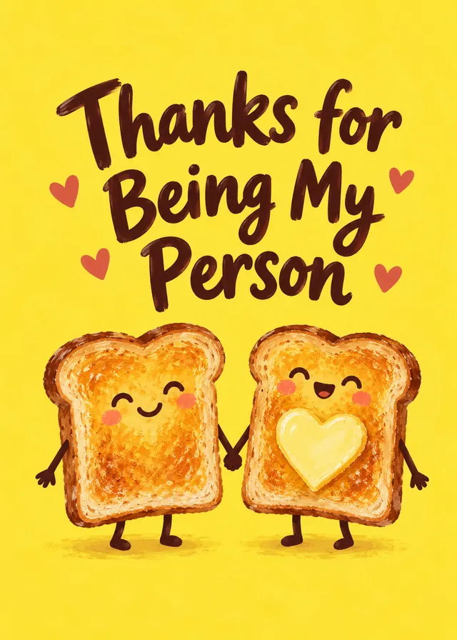 Thanks for Being My Person card