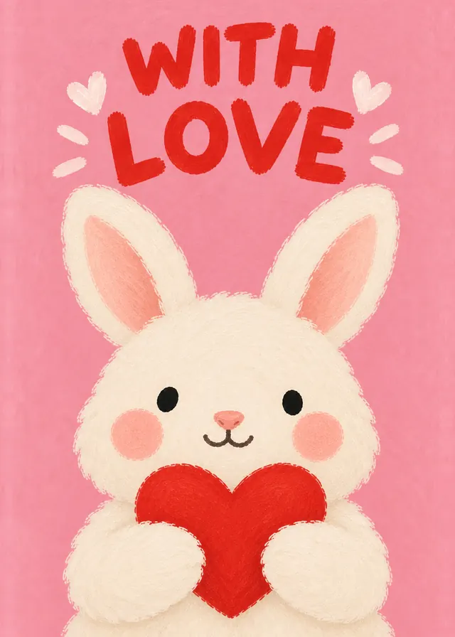 With Love, Bunny card