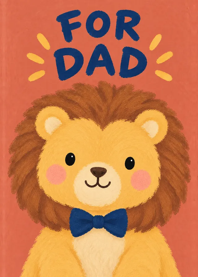 For Dad, Lion card
