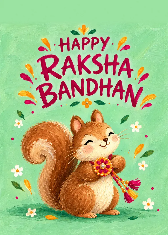 Happy Raksha Bandhan, Squirrel card