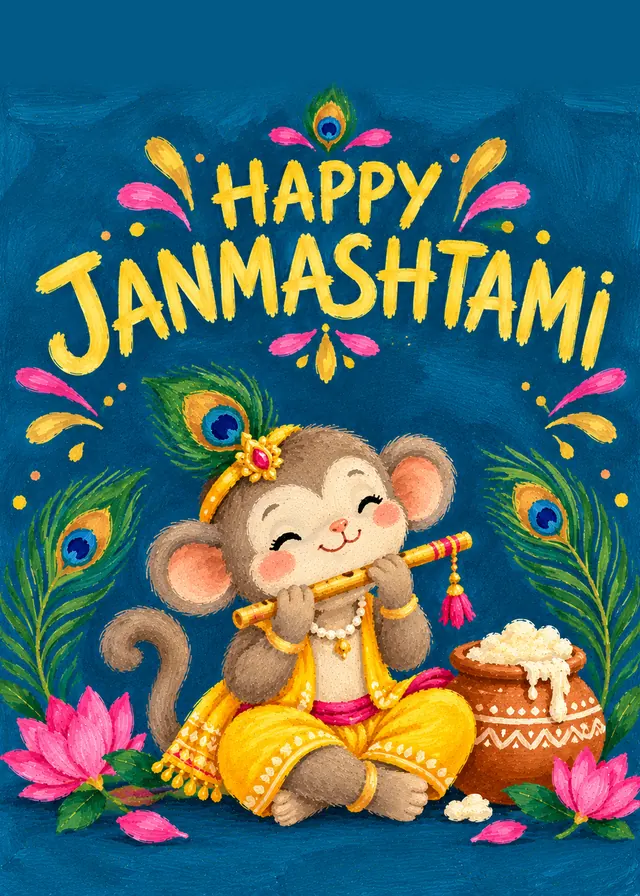 Happy Janmashtami card